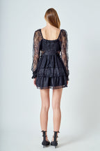 Premium Cut-out Lace Mini Dress