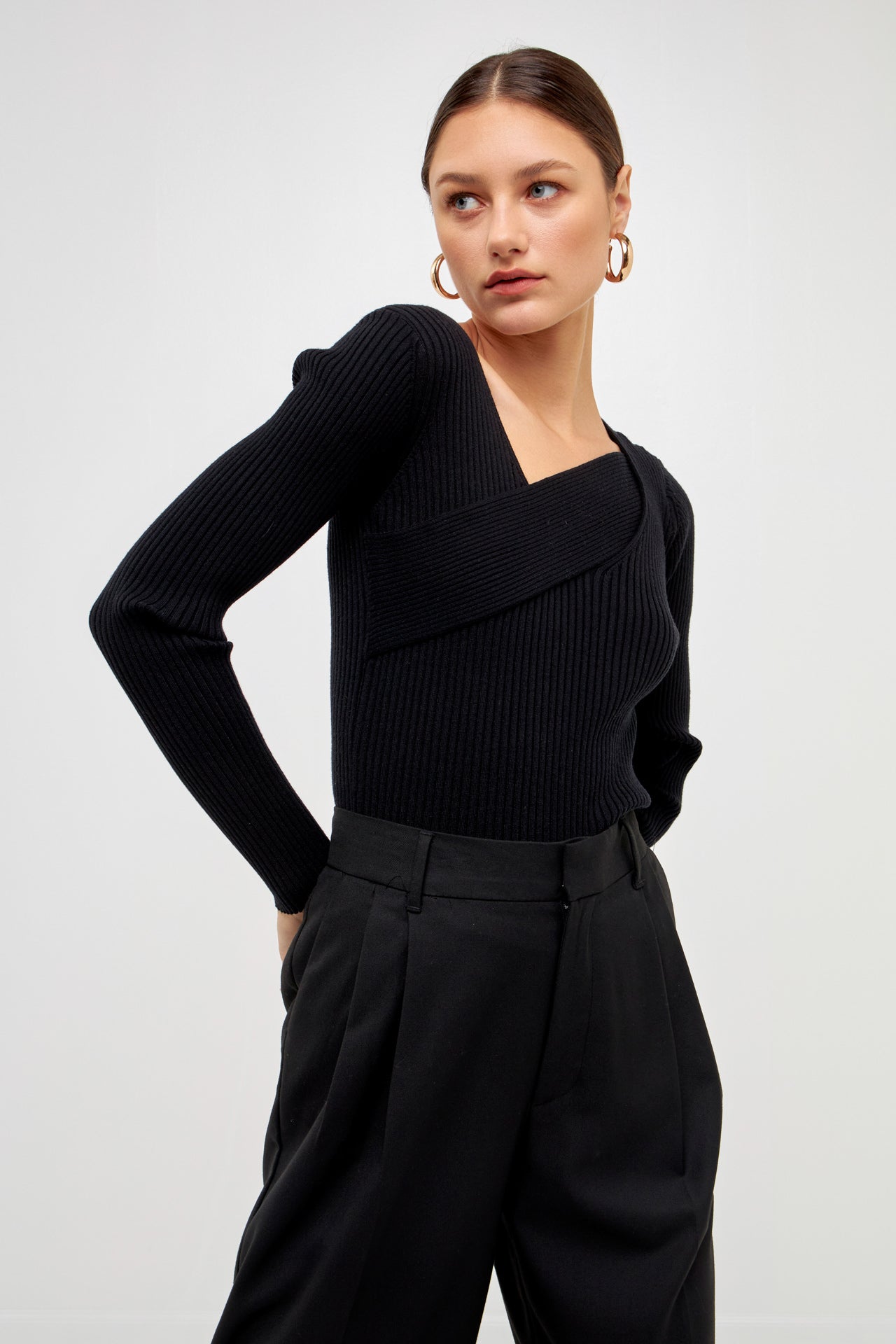 Knit Wrap Sweater