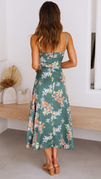 NATALIA™ | Vestido verde Floral