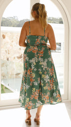 NATALIA™ | Vestido verde Floral