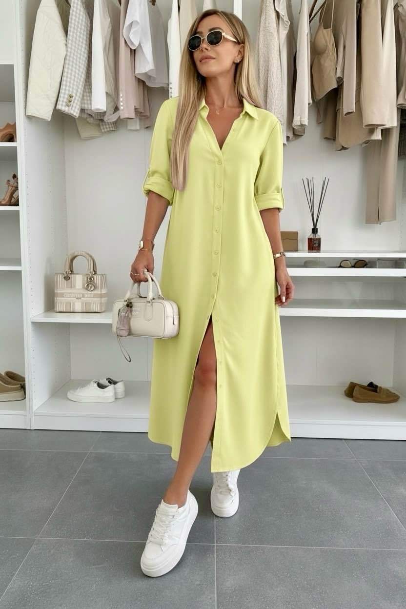 Olivia | Vestido camisero holgado
