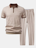 Mateo™ | Conjunto Polo Texturizado y Pantalón Slim
