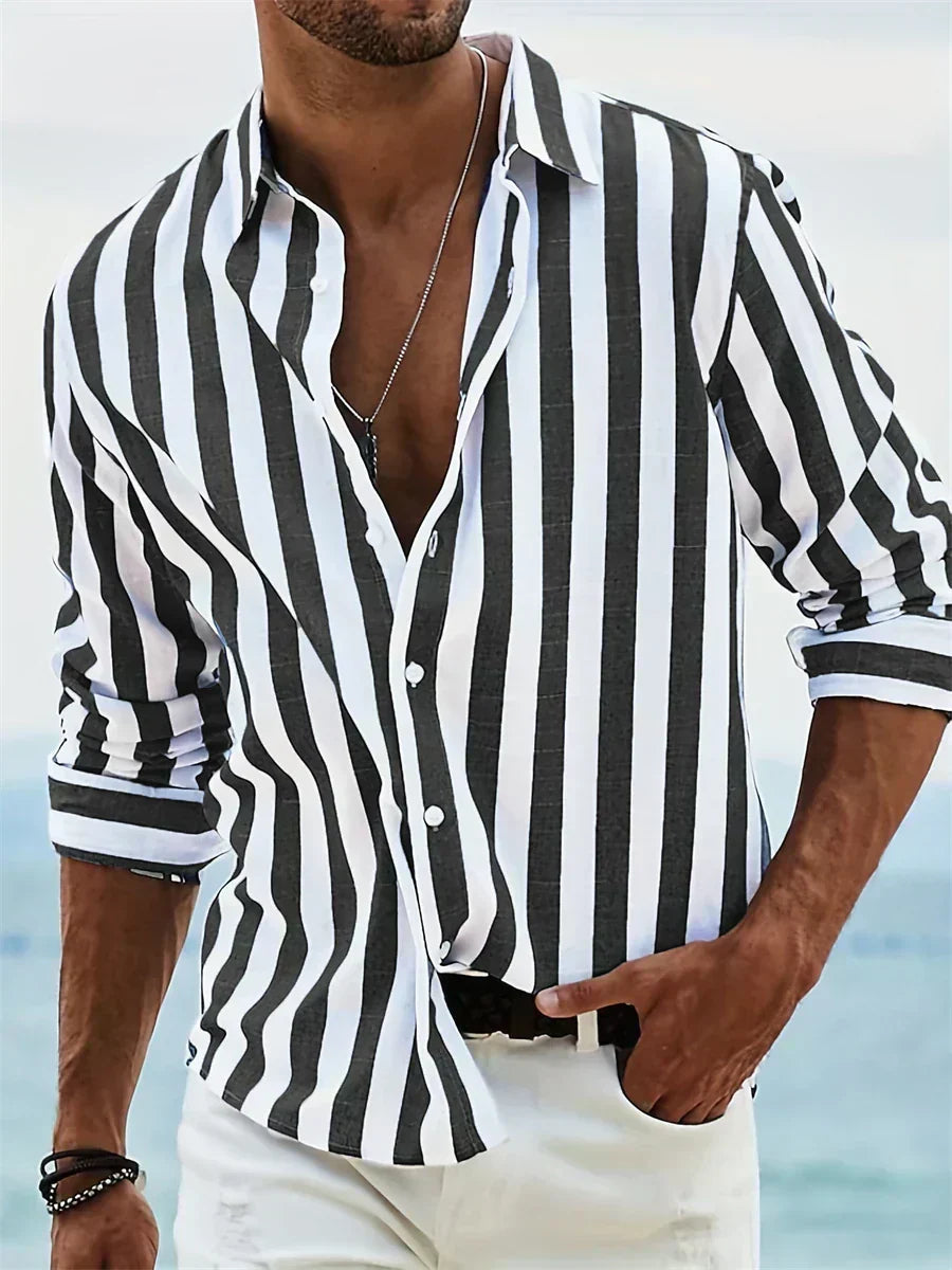 Leblanc™ | Camisa ligera de rayas para verano
