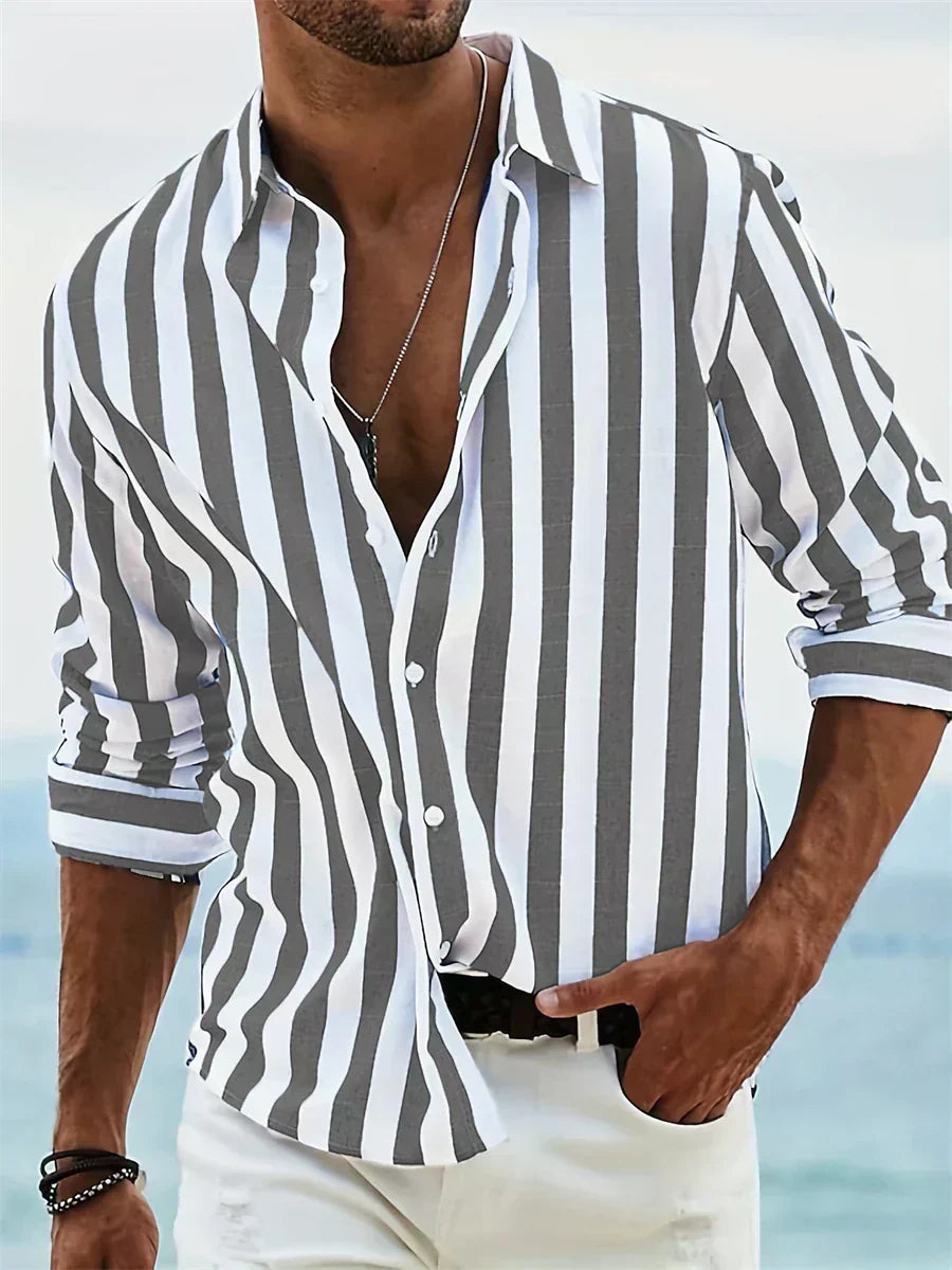Leblanc™ | Camisa ligera de rayas para verano