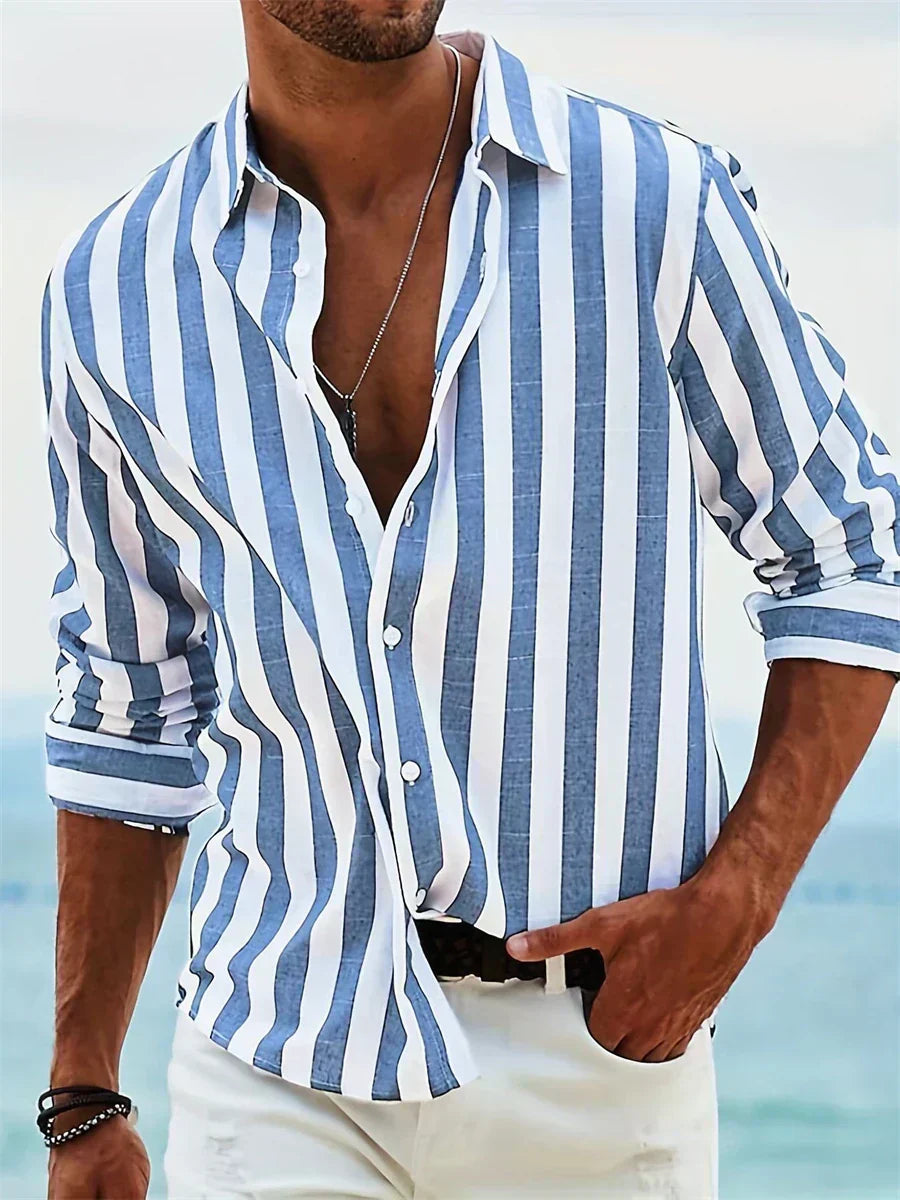Leblanc™ | Camisa ligera de rayas para verano