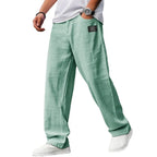 KAEL | Pantalon vintage holgados, rectos y  transpirables de Algodón y Lino