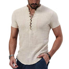 BRUNO | Camisa de Lino y Algodón Manga Corta
