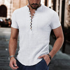BRUNO | Camisa de Lino y Algodón Manga Corta