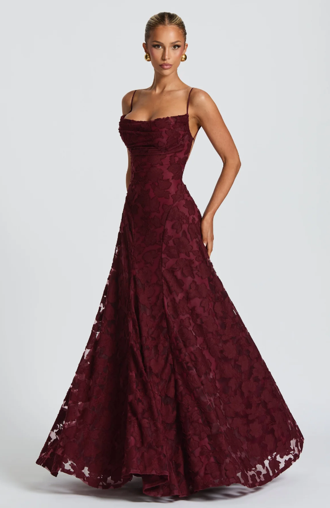 Giorgia | Elegantes Spitzen Maxi Kleid