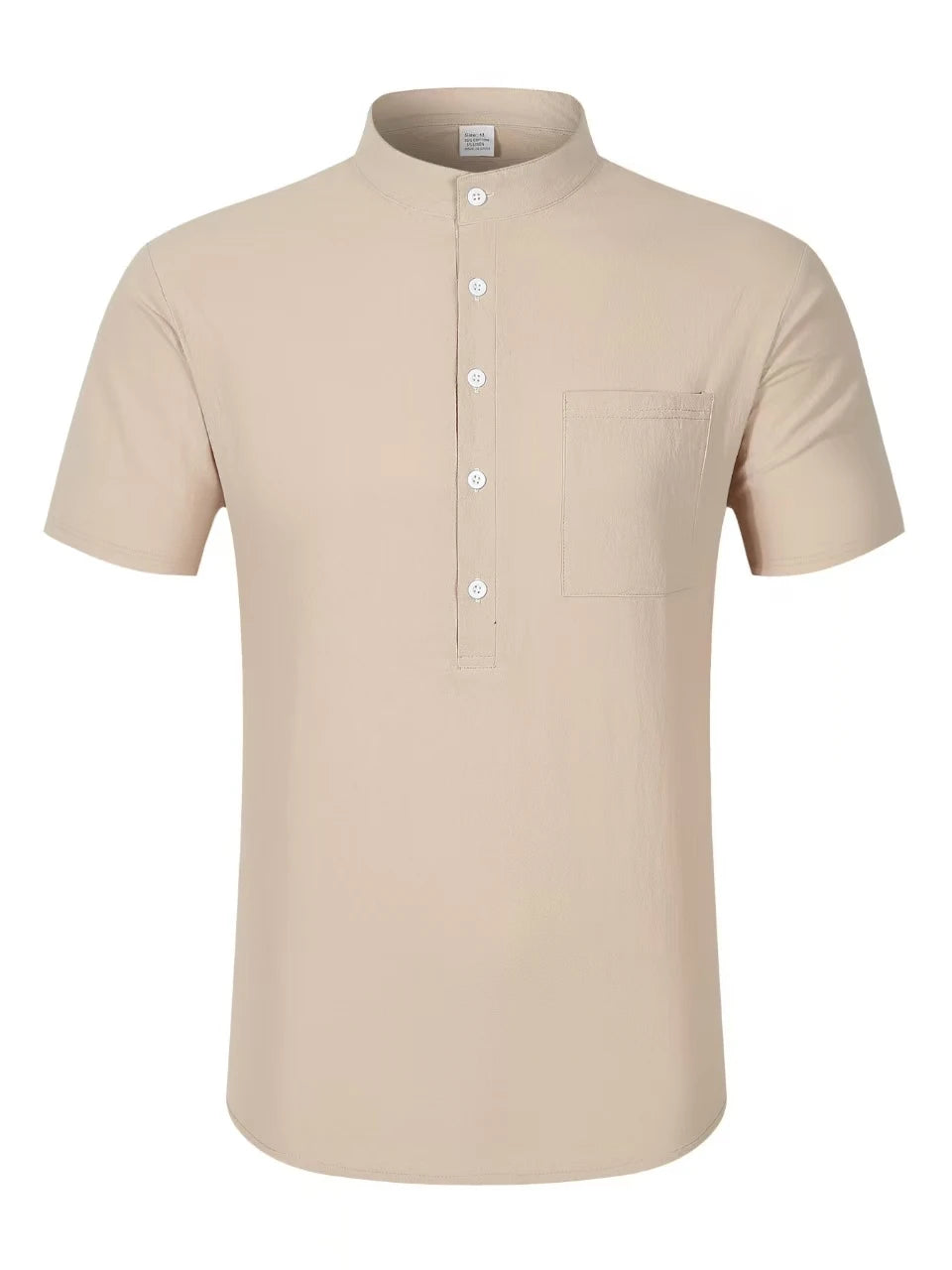 Henley | Conjunto de verano de algodón y lino para hombre