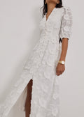 Vestido de verano Sierra de algodón bordado Blanco