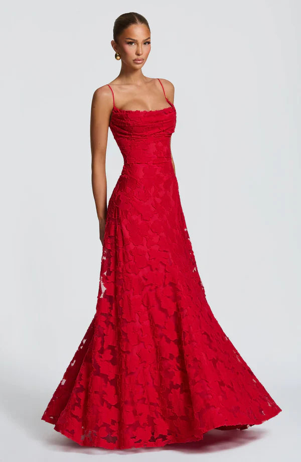 Giorgia | Elegantes Spitzen Maxi Kleid
