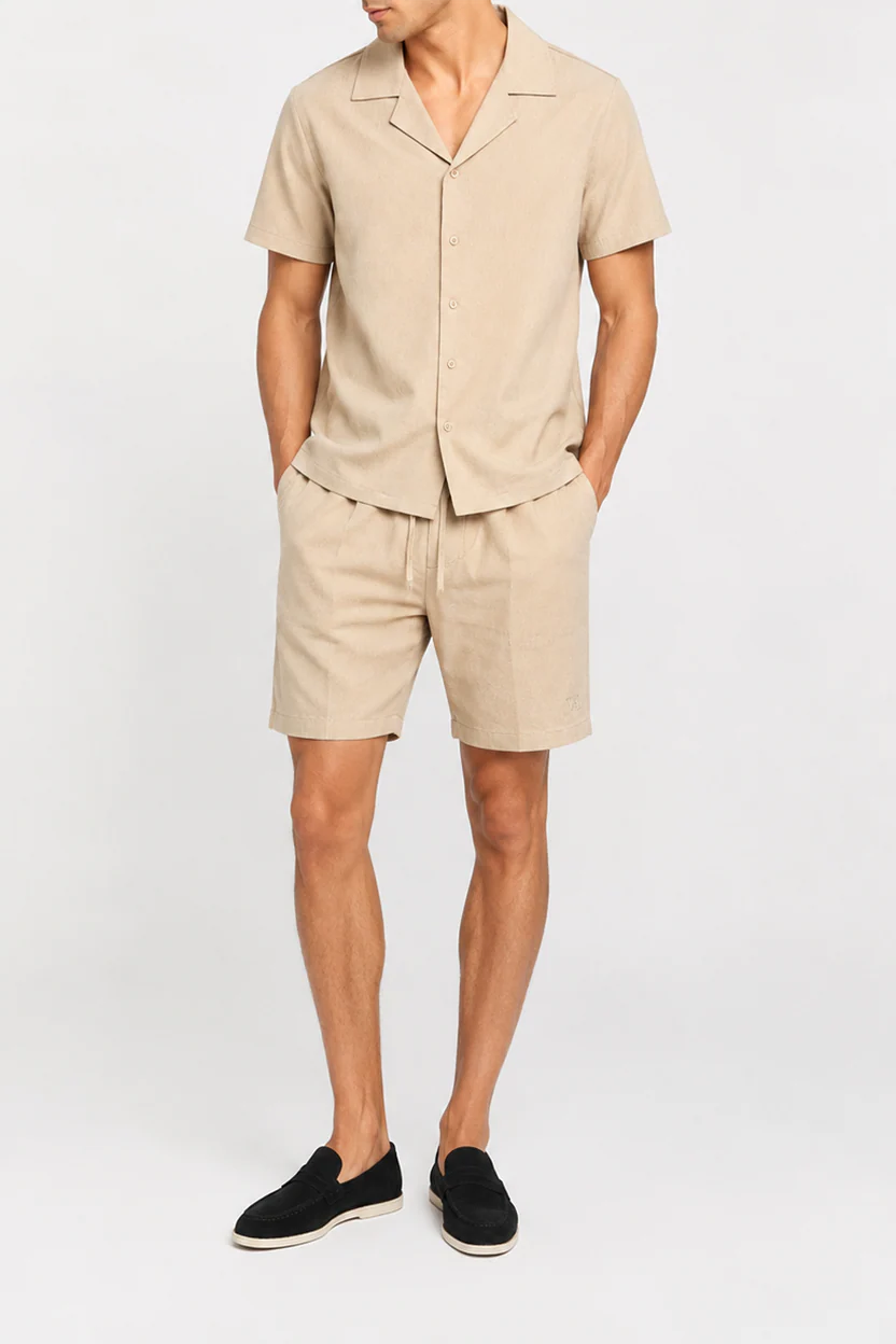 Conjunto de lino Valenci | Beige