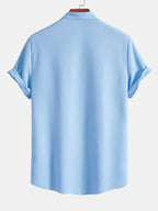 VALERIO | Camisa de cuello alto acanalada de corte ajustado.