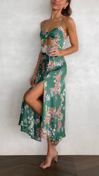 NATALIA™ | Vestido verde Floral