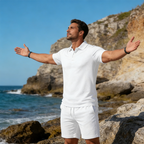 Zweiteiliges Sommer-Set für Herren aus Polohemd und Shorts